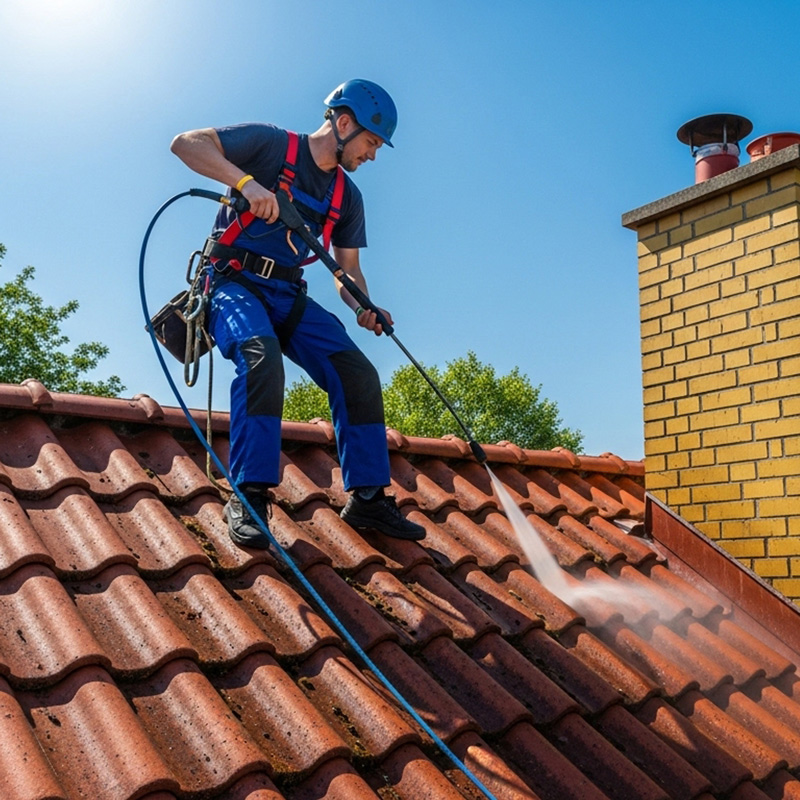 Dachreinigung mit Hochdruckreiniger in Nürnberg Dachreinigung mit Hochdruckreiniger in Nürnberg